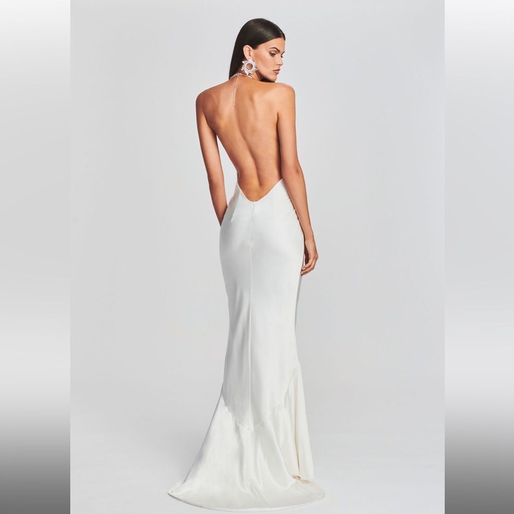 Retrofete Eve White Halter Maxi Dress - Picture 6 of 6